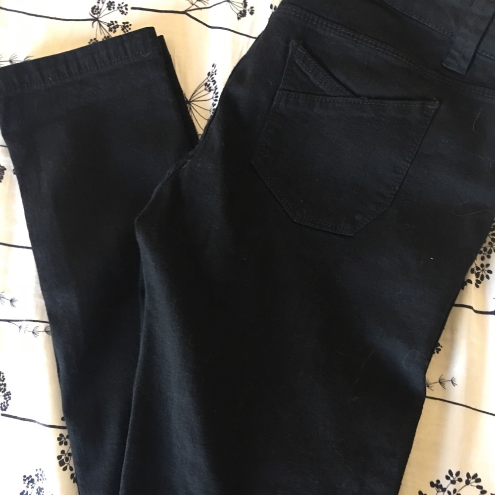 Black denim jeans